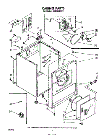 02 - Section parts for Whirlpool Dryer LE3000XMW2 from AppliancePartsPros.com