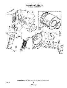 04 - Section parts for Whirlpool Dryer LE3000XMW2 from AppliancePartsPros.com