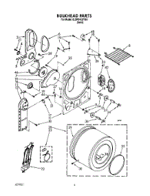 02 - Section parts for Whirlpool Dryer 8LDR3422YG0 from AppliancePartsPros.com