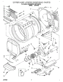 04 - Upper And Lower Bulkhead parts for Whirlpool Dryer CSP2790BN0 from AppliancePartsPros.com
