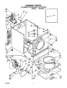 02 - Section parts for Whirlpool Dryer LEV4436AW0 from AppliancePartsPros.com