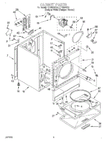 02 - Section parts for Whirlpool Dryer LER5634EZ0 from AppliancePartsPros.com