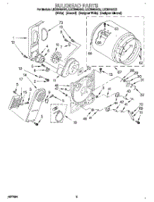 03 - Section parts for Whirlpool Dryer LEC6848AZ3 from AppliancePartsPros.com