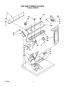 02 - Section parts for Whirlpool Dryer LE6055XSW1 from AppliancePartsPros.com
