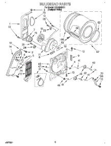 03 - Section parts for Whirlpool Dryer LER4624BQ1 from AppliancePartsPros.com