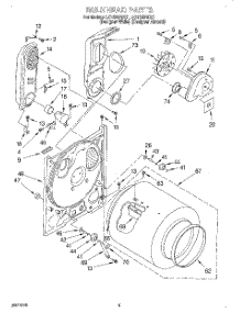 03 - Bulkhead parts for Whirlpool Dryer LGT6634DQ1 from AppliancePartsPros.com