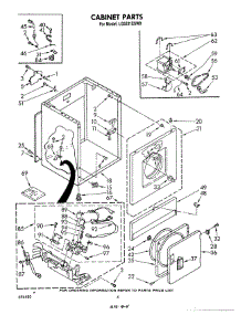 03 - Cabinet parts for Whirlpool Dryer LG5531XSW0 from AppliancePartsPros.com