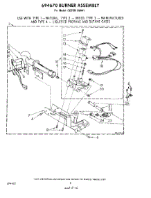 05 - 694670 Burner parts for Whirlpool Dryer CG2501XMW1 from AppliancePartsPros.com