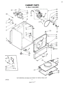 03 - Cabinet parts for Whirlpool Dryer LG7001XMW0 from AppliancePartsPros.com