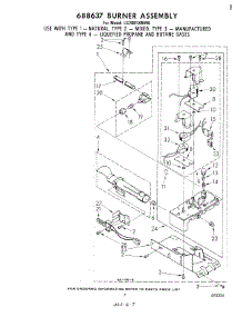 05 - 688637 Burner parts for Whirlpool Dryer LG7001XMW0 from AppliancePartsPros.com