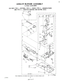 06 - 688639 Burner parts for Whirlpool Dryer LG7001XMW0 from AppliancePartsPros.com