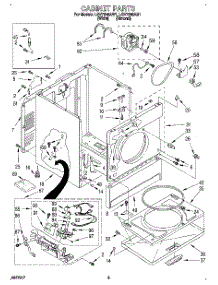 02 - Cabinet parts for Whirlpool Dryer LGV7646AW1 from AppliancePartsPros.com