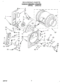 04 - Bulkhead parts for Whirlpool Dryer LGR6646BW0 from AppliancePartsPros.com