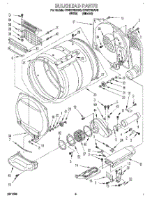 03 - Section parts for Whirlpool Dryer CEW2760AW0 from AppliancePartsPros.com