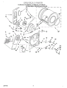 03 - Section parts for Whirlpool Dryer LER4634EW0 from AppliancePartsPros.com