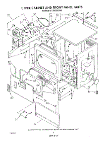 04 - Upper Cabinet And Front Panel parts for Whirlpool Dryer CS5000XSW0 from AppliancePartsPros.com