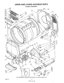 05 - Upper And Lower Bulkhead , Literature parts for Whirlpool Dryer CS5000XSW0 from AppliancePartsPros.com