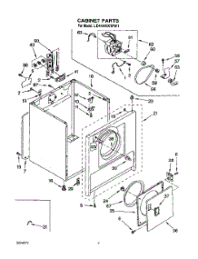 03 - Section parts for Whirlpool Dryer LE4440XWW1 from AppliancePartsPros.com