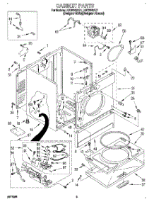 02 - Cabinet parts for Whirlpool Dryer LGC6646AQ1 from AppliancePartsPros.com