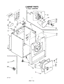 02 - Section parts for Whirlpool Dryer LE3005XPW0 from AppliancePartsPros.com