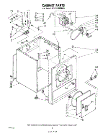 06 - Cabinet parts for Whirlpool Dryer 3CE2110XMW0 from AppliancePartsPros.com
