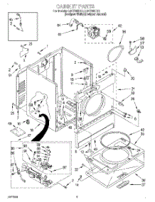 02 - Cabinet parts for Whirlpool Dryer LGC7646DZ1 from AppliancePartsPros.com
