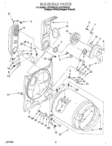 03 - Bulkhead parts for Whirlpool Dryer LGV7848DQ0 from AppliancePartsPros.com