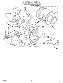03 - Section parts for Whirlpool Dryer LER5624BN2 from AppliancePartsPros.com