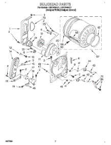 04 - Bulkhead parts for Whirlpool Dryer LGR7646AZ1 from AppliancePartsPros.com