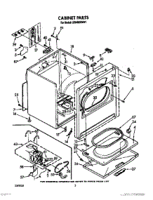 02 - Cabinet Parts parts for Whirlpool Dryer LE9480XWW1 from AppliancePartsPros.com