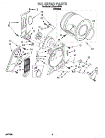 03 - Section parts for Whirlpool Dryer LER2614BW0 from AppliancePartsPros.com
