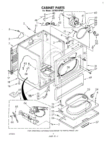 03 - Cabinet parts for Whirlpool Dryer LG7801XPW0 from AppliancePartsPros.com