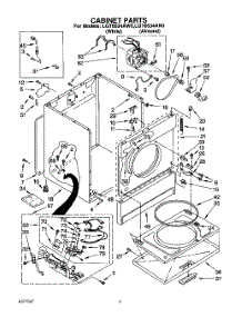 02 - Section parts for Whirlpool Dryer LGT6634AW0 from AppliancePartsPros.com