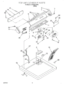 03 - Top And Console parts for Whirlpool Dryer 3CEP2910BW0 from AppliancePartsPros.com