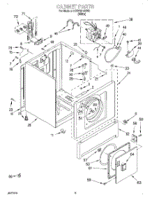 04 - Cabinet parts for Whirlpool Dryer 3CEP2910BW0 from AppliancePartsPros.com