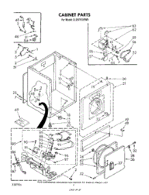 03 - Cabinet parts for Whirlpool Dryer 3LG5701XSW0 from AppliancePartsPros.com