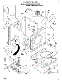02 - Cabinet parts for Whirlpool Dryer LGV6634DZ0 from AppliancePartsPros.com