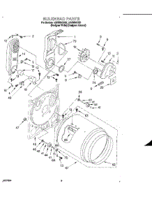 03 - Bulkhead parts for Whirlpool Dryer LGV6634DZ0 from AppliancePartsPros.com