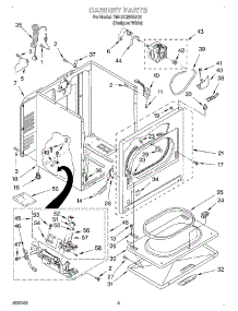 02 - Cabinet parts for Whirlpool Dryer 7MLGC9545JQ0 from AppliancePartsPros.com