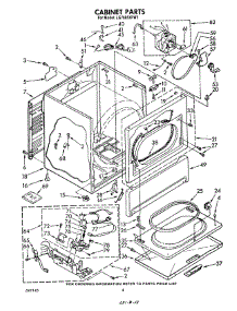 03 - Cabinet parts for Whirlpool Dryer LG7686XPW1 from AppliancePartsPros.com