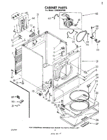 03 - Section parts for Whirlpool Dryer LE6800XPW0 from AppliancePartsPros.com
