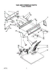 02 - Section parts for Whirlpool Dryer TEDL680AW0 from AppliancePartsPros.com
