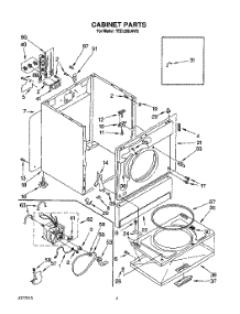 03 - Section parts for Whirlpool Dryer TEDL680AW0 from AppliancePartsPros.com