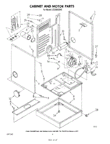 03 - Cabinet And Motor parts for Whirlpool Dryer LE2000XSW0 from AppliancePartsPros.com