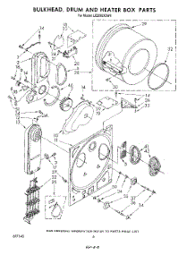04 - Bulkhead, Drum And Heater Box, Lite parts for Whirlpool Dryer LE2000XSW0 from AppliancePartsPros.com