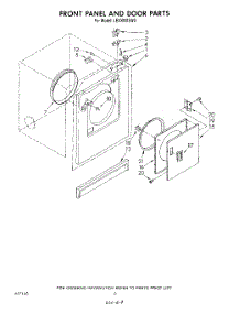 05 - Front Panel And Door parts for Whirlpool Dryer LE2000XSW0 from AppliancePartsPros.com