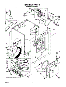 02 - Section parts for Whirlpool Dryer LGR3424AW0 from AppliancePartsPros.com