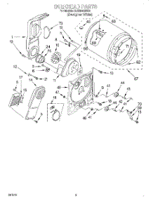 03 - Section parts for Whirlpool Dryer 3LER5436EQ1 from AppliancePartsPros.com