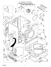 02 - Cabinet parts for Whirlpool Dryer LGT7646DZ1 from AppliancePartsPros.com