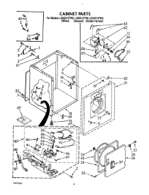 03 - Cabinet parts for Whirlpool Dryer LG5551XTW0 from AppliancePartsPros.com